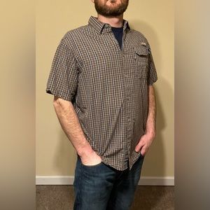 Columbia PHG plaid short sleeve button down loose fit